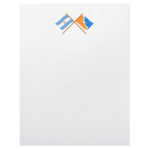 Argentina and Tierra del Fuego Crossed Flags Custom Letterhead
