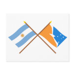 Argentina and Tierra del Fuego Crossed Flags Post Cards