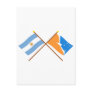 Argentina and Tierra del Fuego Crossed Flags Postcard
