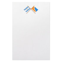 Argentina and Tierra del Fuego Crossed Flags Stationery