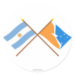 Argentina and Tierra del Fuego Crossed Flags stickers