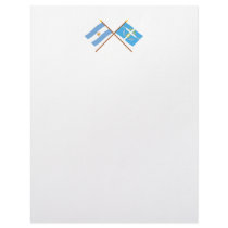 Argentina and Tucumán Crossed Flags Personalized Letterhead
