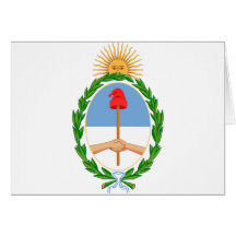 argentina arms greeting card