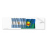 Argentina & Buenos Aires waving flags Bumper Stickers