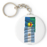 Argentina & Buenos Aires waving flags Keychains