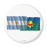 Argentina & Buenos Aires waving flags Refrigerator Magnets