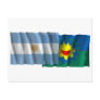 Argentina & Buenos Aires waving flags Post Card