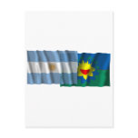 Argentina & Buenos Aires waving flags Post Cards