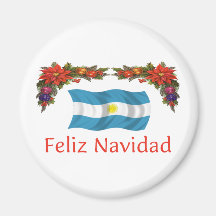 Argentina Christmas Refrigerator Magnet