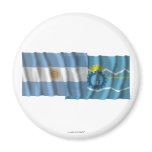 Argentina & Chubut waving flags Magnets