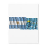 Argentina & Chubut waving flags Postcard