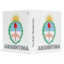 Argentina Coat of Arms Vinyl Binder