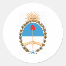 Argentina Coat Of Arms Round Stickers