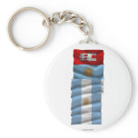 Argentina &amp; Córdoba waving flags Key Chains