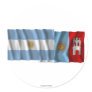 Argentina & Córdoba waving flags Sticker