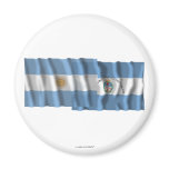 Argentina & Corrientes waving flags Fridge Magnets