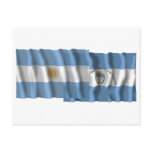 Argentina & Corrientes waving flags Postcards