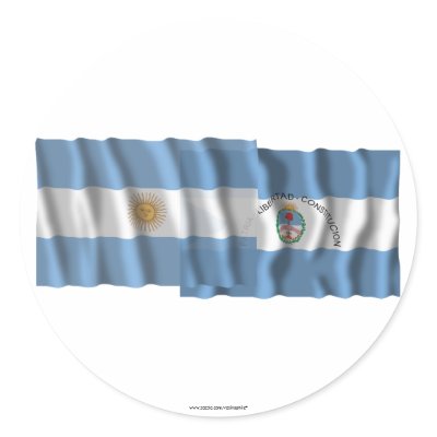 Argentina & Corrientes waving flags Sticker by Vexillophile