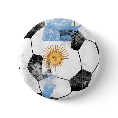 Argentina Distressed Soccer Pin by LifeEmbellished