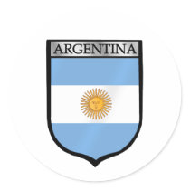 Argentina emblem La Albiceleste soccer gifts Round Stickers