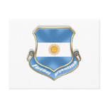 Argentina fans soccer futbol shield emblem badge postcard