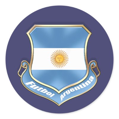 Argentina fans soccer futbol shield emblem badge round sticker by SoccerJersey