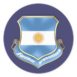 Argentina fans soccer futbol shield emblem badge round sticker