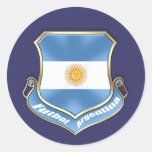 Argentina fans soccer futbol shield emblem badge round sticker