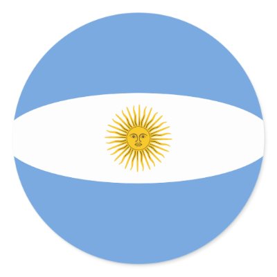 Argentina Fisheye Flag Sticker by FlagAndMap