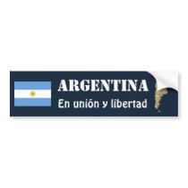 Argentina Flag and Map Bumper Sticker