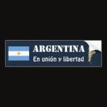 Argentina Flag Map Text Bumper Sticker