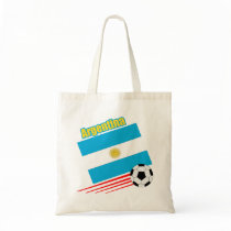 Argentina Flag and Soccer Ball Canvas Bag bag