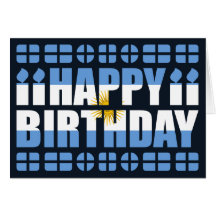 Argentina Flag Birthday Card