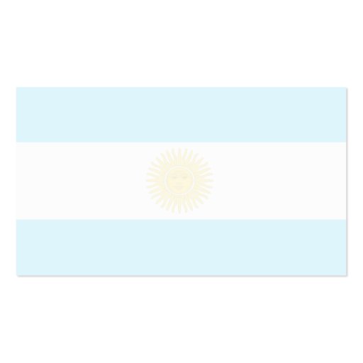 Argentina Flag Business Cards (back side)