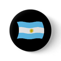 Argentina Flag Button by livingflags Argentina Flag Button