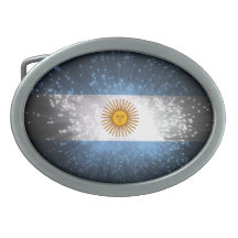 Argentina Flag Firework Belt Buckles