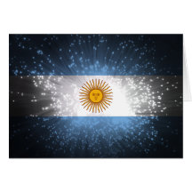 Argentina Flag Firework Cards