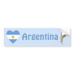 Argentina Flag Heart + Map Bumper Sticker