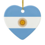 Argentina Flag Heart Ornament