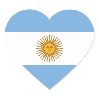 Argentina Flag Heart Sticker by the_little_gift_shop