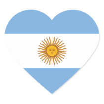 Argentina Flag Heart Sticker