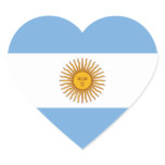 Argentina Flag Heart Sticker
