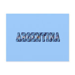 Argentina flag logo soccer ball gifts and futbol post card