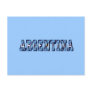 Argentina flag logo soccer ball gifts and futbol post card