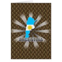 Argentina Flag Map 2.0 Greeting Card