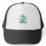Argentina Flag Map 2.0 Trucker Hats