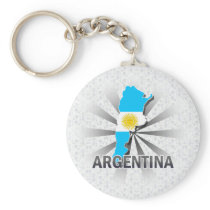 Argentina Flag Map 2.0 Keychains
