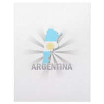 Argentina Flag Map 2.0 Letterhead Template