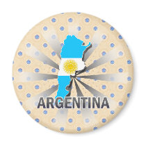 Argentina Flag Map 2.0 Refrigerator Magnets