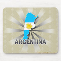 Argentina Flag Map 2.0 Mousepads